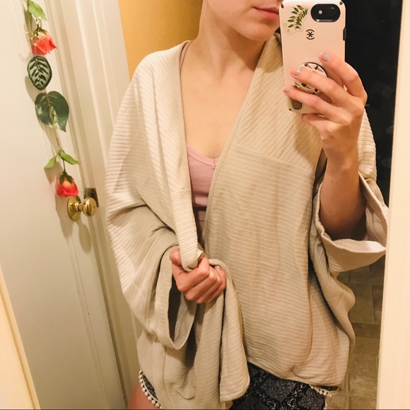 Free People Sweaters - Free People Beach Cream Tan Cover Up Cardigan
